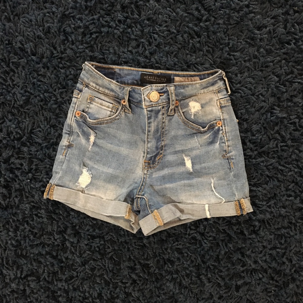 High wasted mid shorts